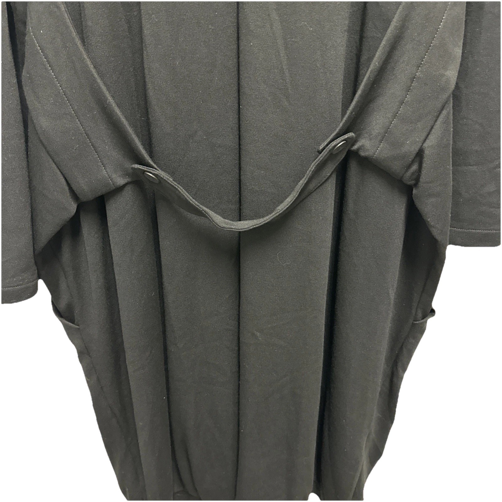 Gershon Bram Dress Womens Large Black Long Sleeeve Oversiized Bubble Hem Pockets
