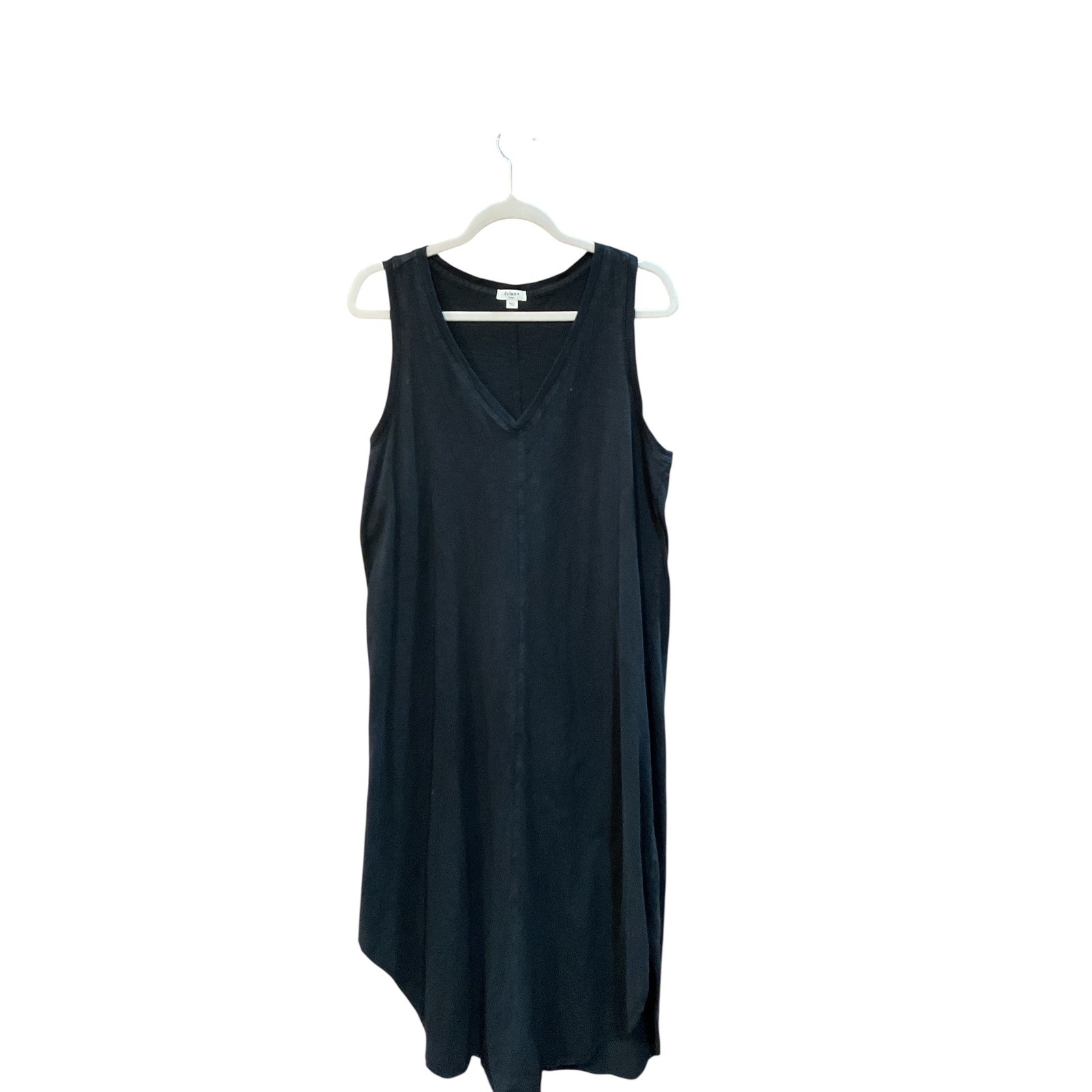 dylan V Neck Sleeveless Dress Womens Large Black Casual Comfy