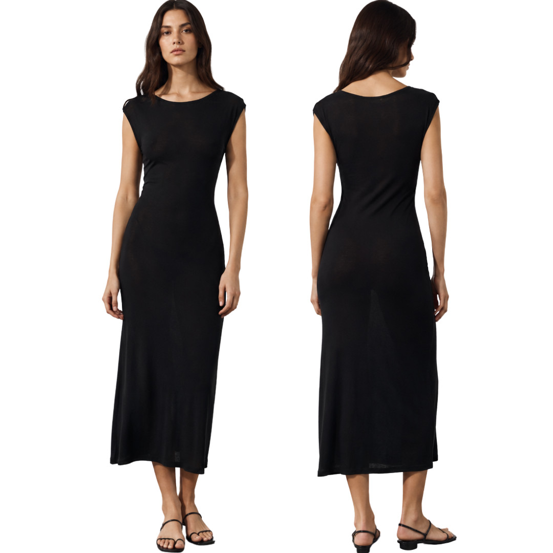 Equipment 100% Silk Shirt Bodycon Dress Womens Medium Black Minimalist Chic NWOT