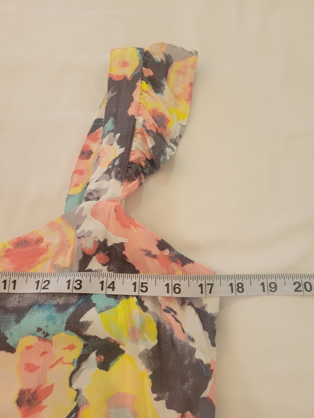 Gray Pink Floral Midi Dress Sleeveless Empire Waist Slit Lined Loft 8