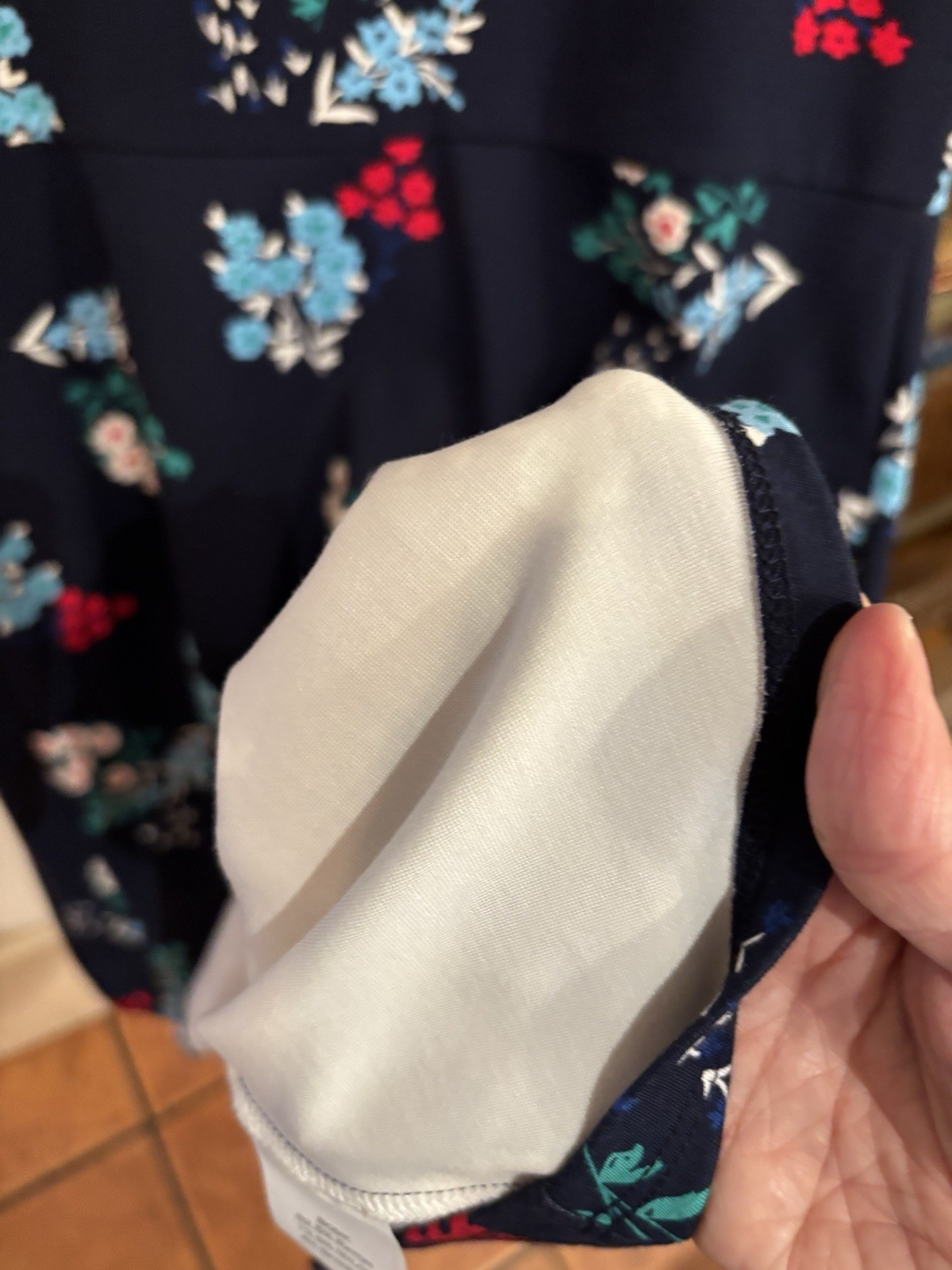Draper James Women’s Cap Sleeve Dark Blue Navy Floral Slip-On Dress Size 1X