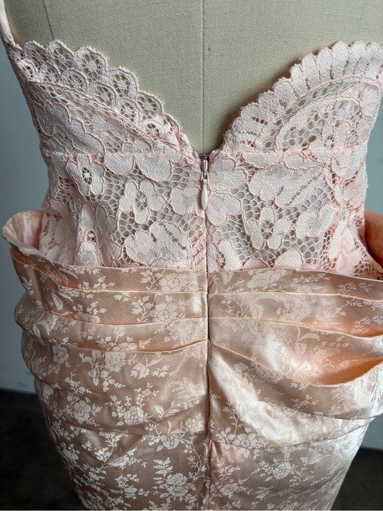 $589 NWT For Love And Lemons “Karissa” Maxi Gown in Peach Sz 2
