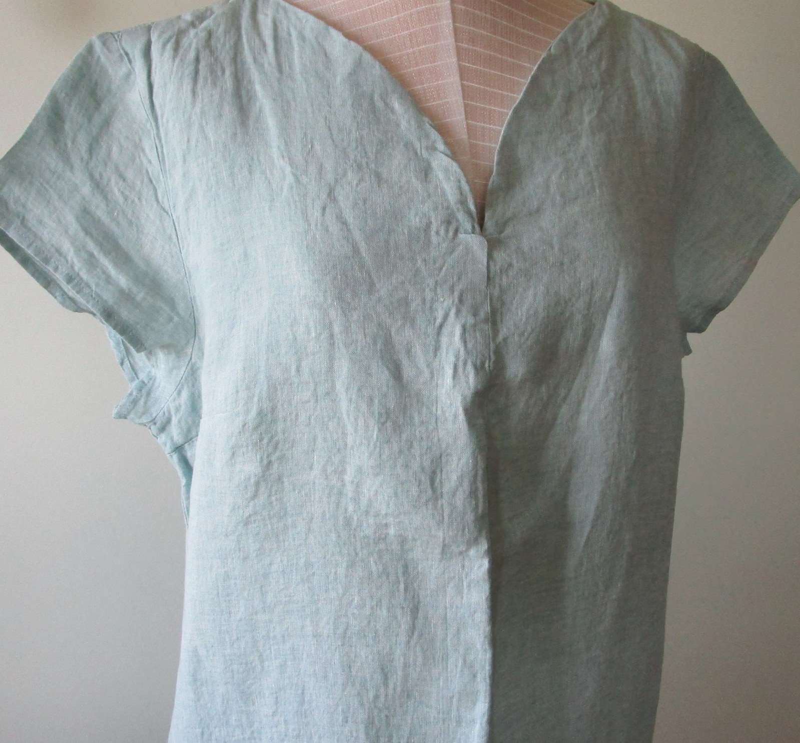 FLAX Designs Linen Centered Dress M NWT