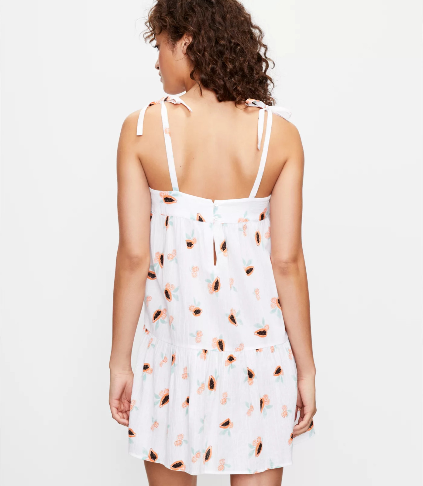 Loft Beach Papaya Tie Strap Swing Women’s White Strapless Dress S M L Org $89.50