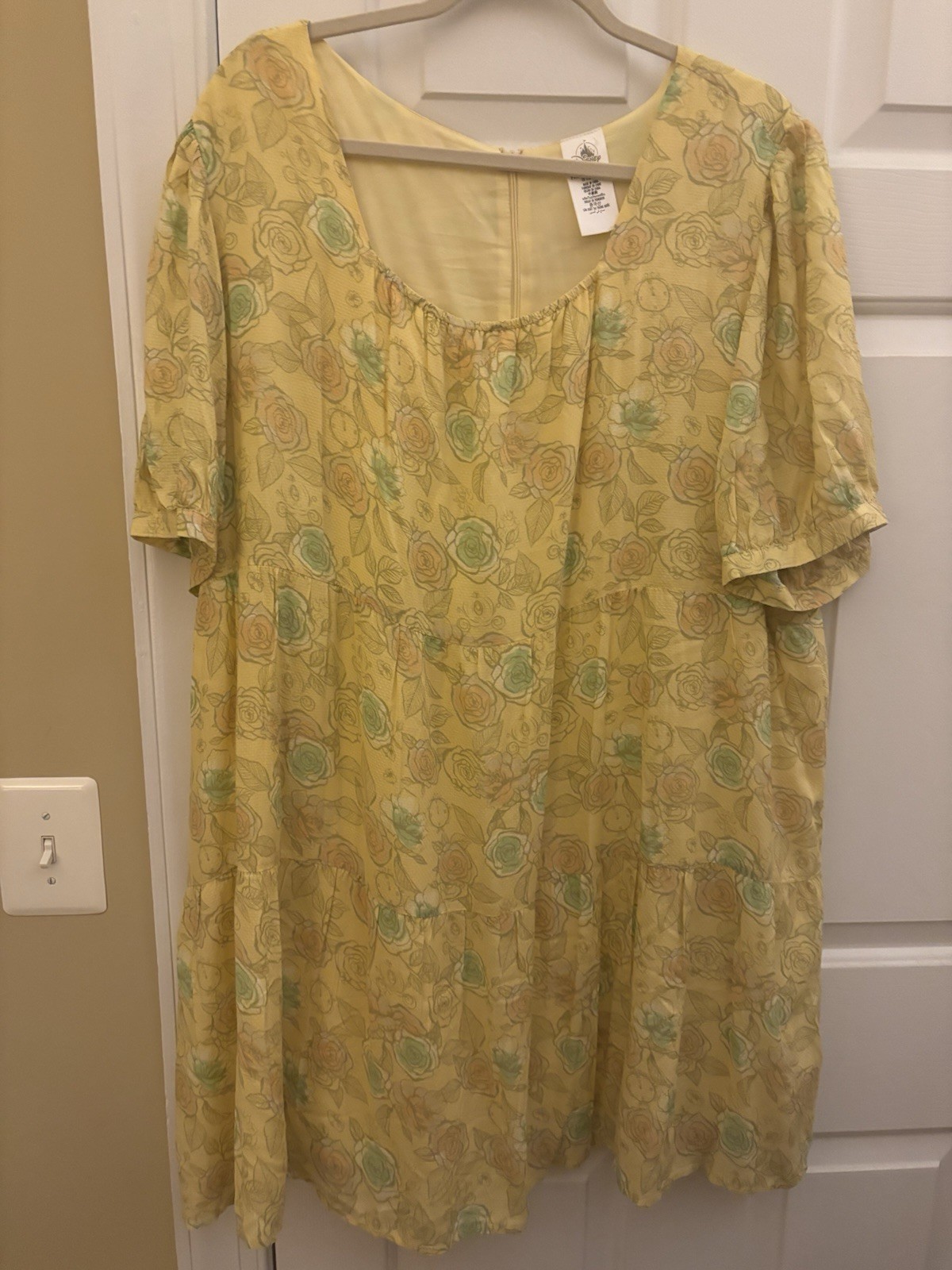 2022 Disney Parks Cinderella Floral Roses Mini Dress For Women Size 3X
