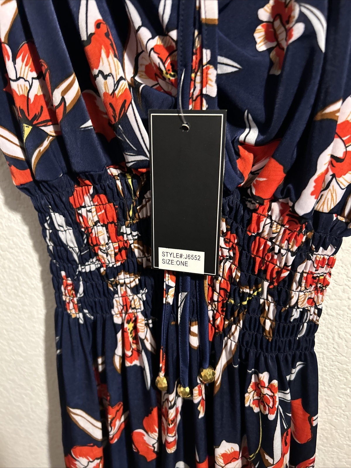 Women’s Blue Multicolored Summer Dress NWT One Size Fits Most
