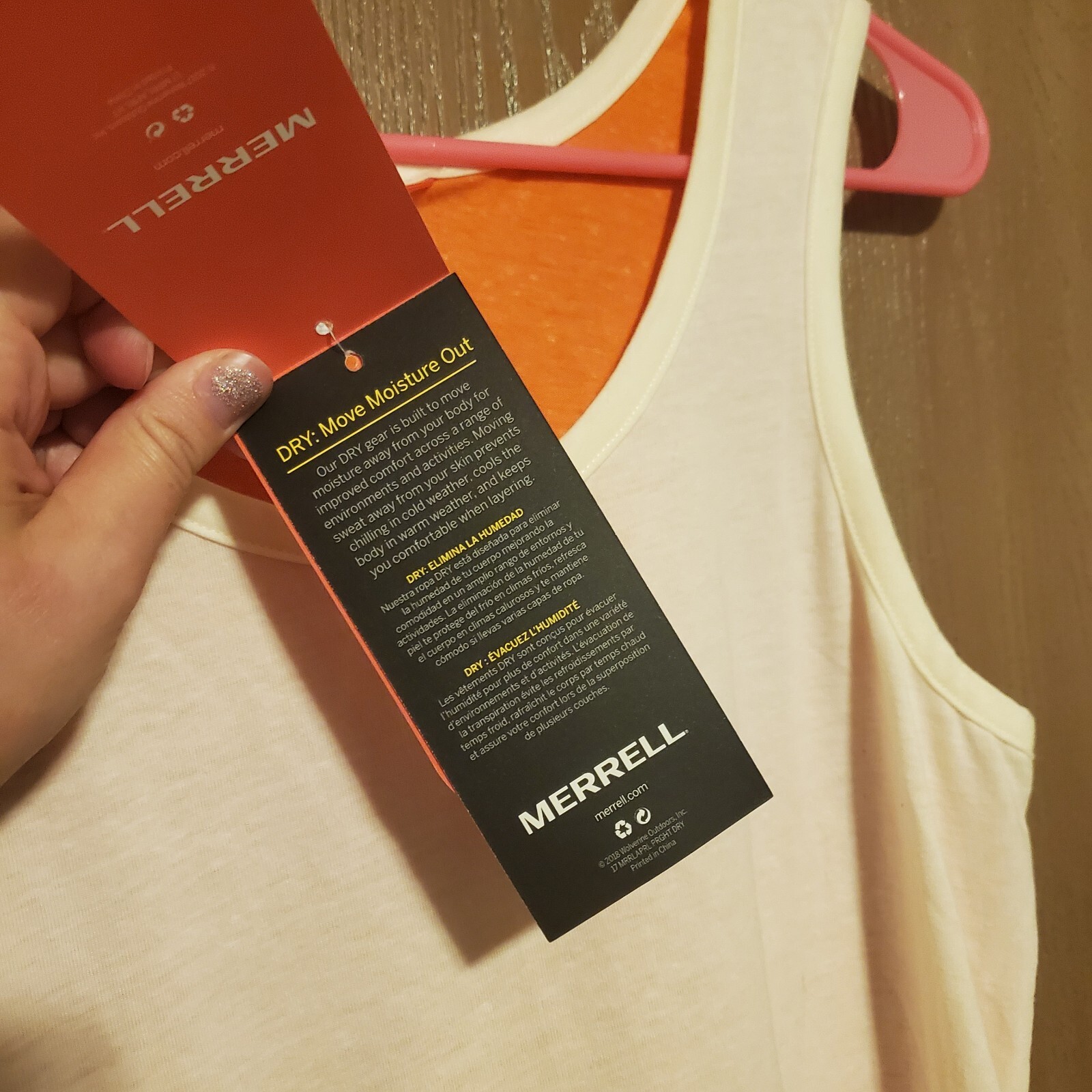 NWT Merrell Trailhead Tank Dress Size Small Orange Chalk Heather Orange Athletic