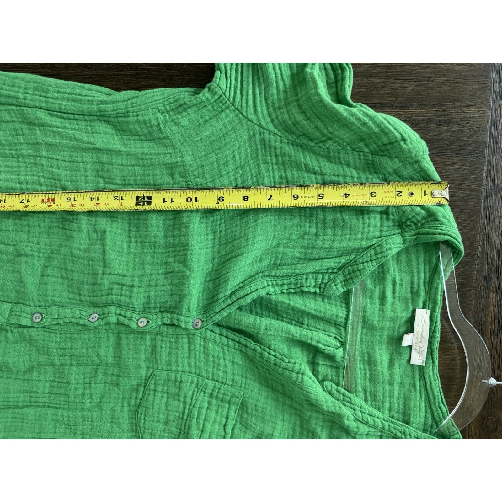 Everyday Ritual Gauze Kaftan Maxi Dress Womens Small Lush Green Summer