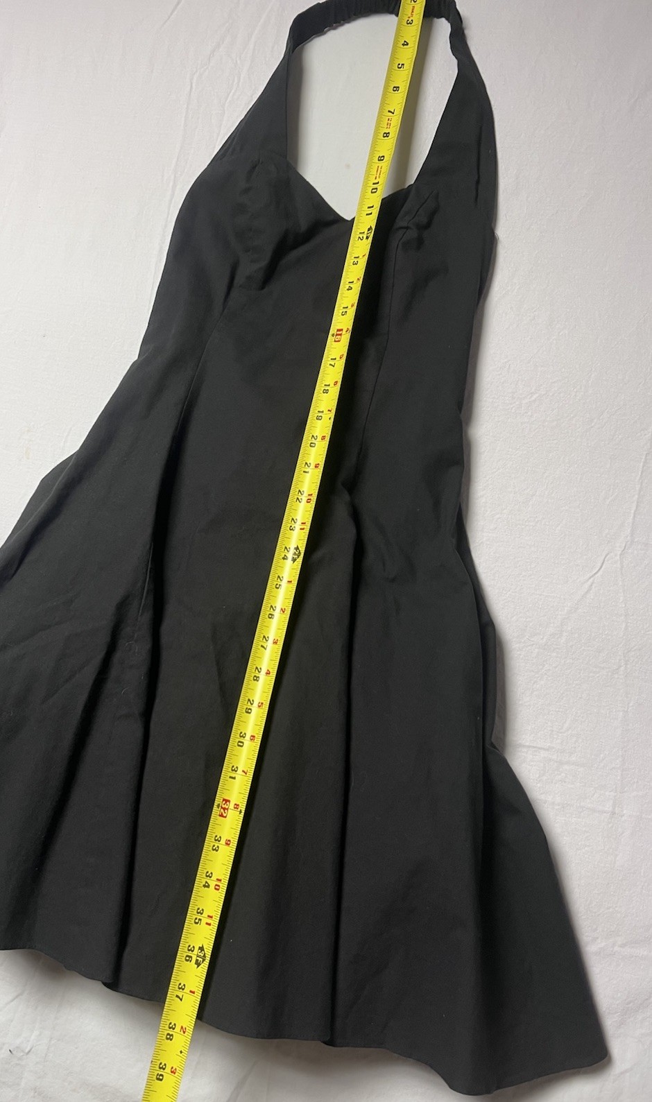 Vintage DBA LA Black Halter Dress Sweetheart Neck Pinup Cocktail Dance Party y2k