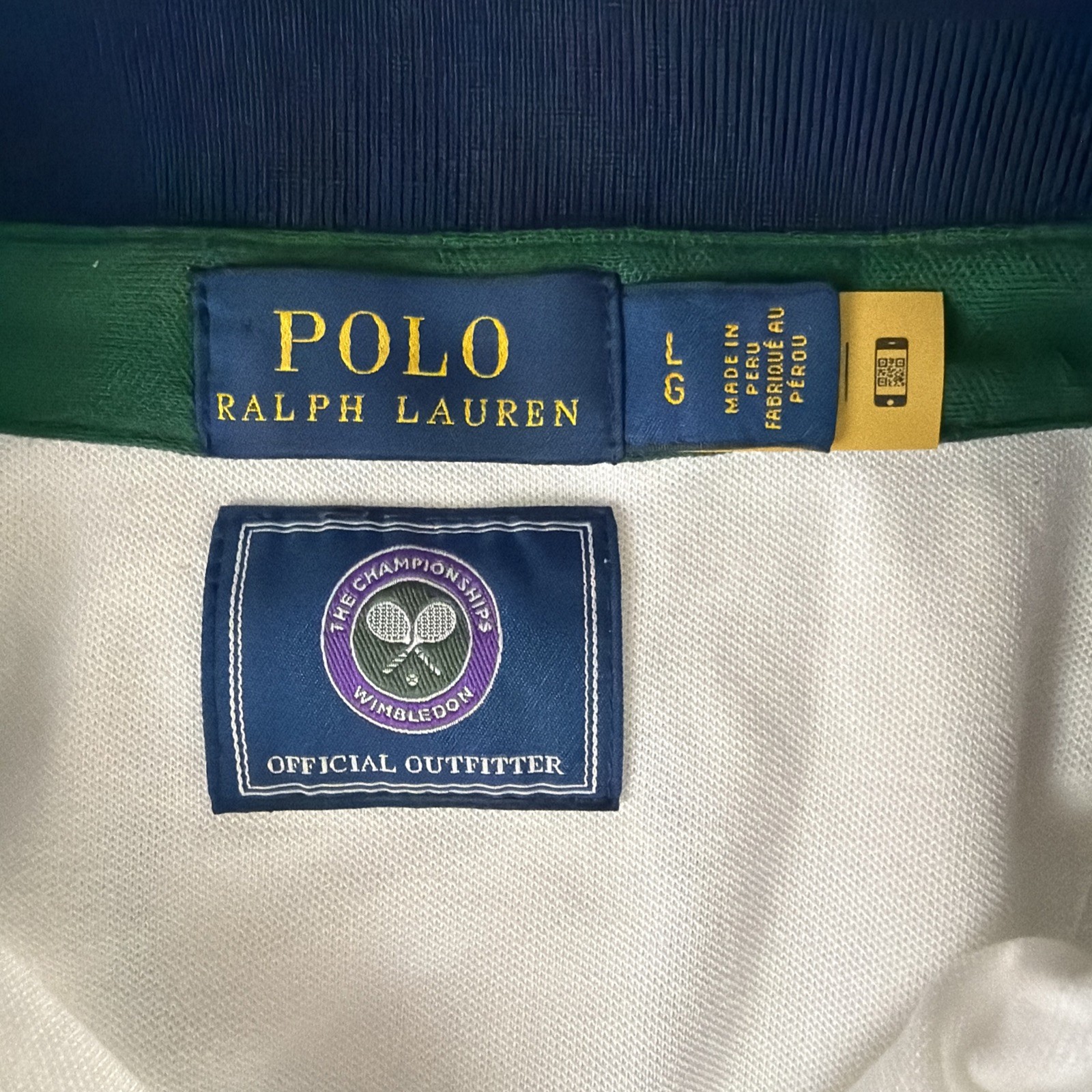 Polo Ralph Lauren Wimbledon Piqué Quarter-Zip Tennis Polo Dress White Womens L