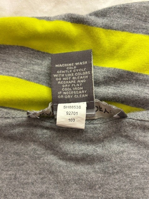 Kate & Mallory Asymmetrical Grey and Yellow Dress, Size XL, Pre-Owned