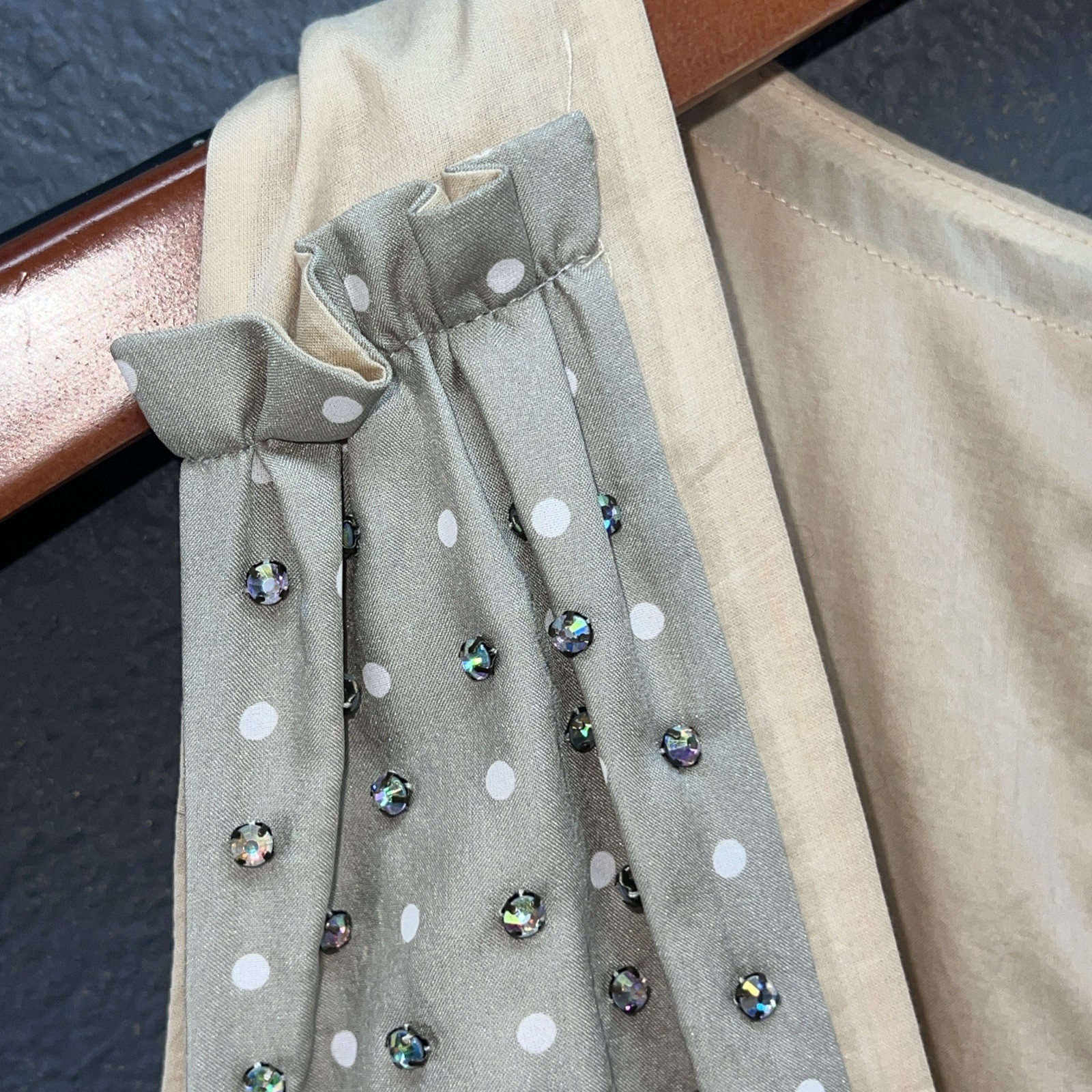 Marc Jacobs by Marc Jacobs Polka Dot Silk Dress With Crystal Accents Size 4