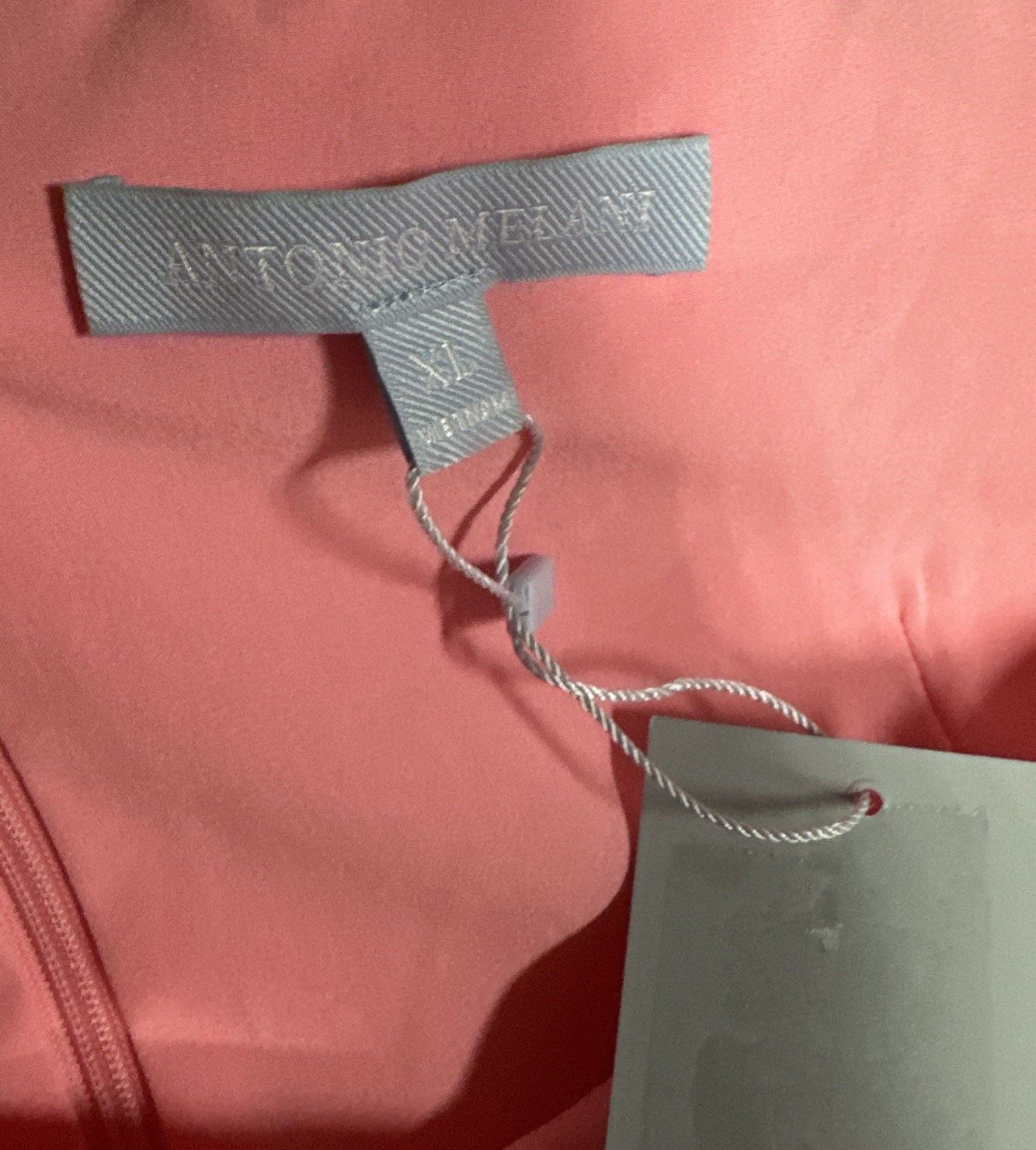 Antonio Melani Mini Dress Shift XL Sleeveless Linen Blend Pink Pockets $159