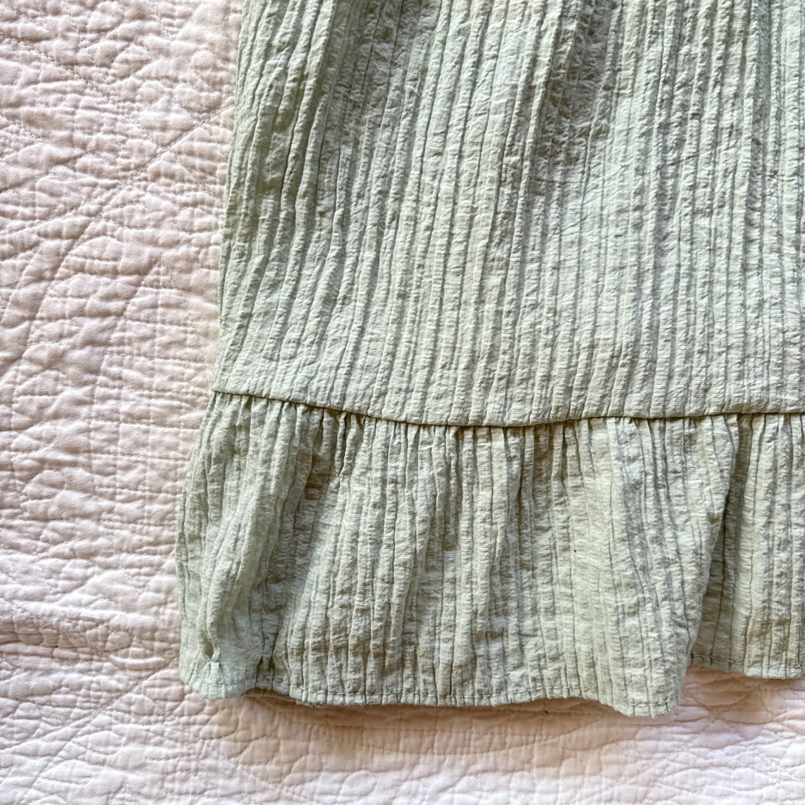 By The River Sage Green Tiered Midi Dress Size S Cottagecore Prairie Regencycore
