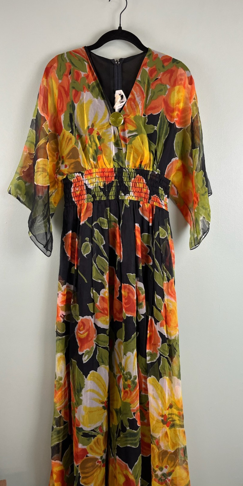 Miss Elliette California Vintage 50s 60s Chiffon Party Dress Style 2100 Size 8