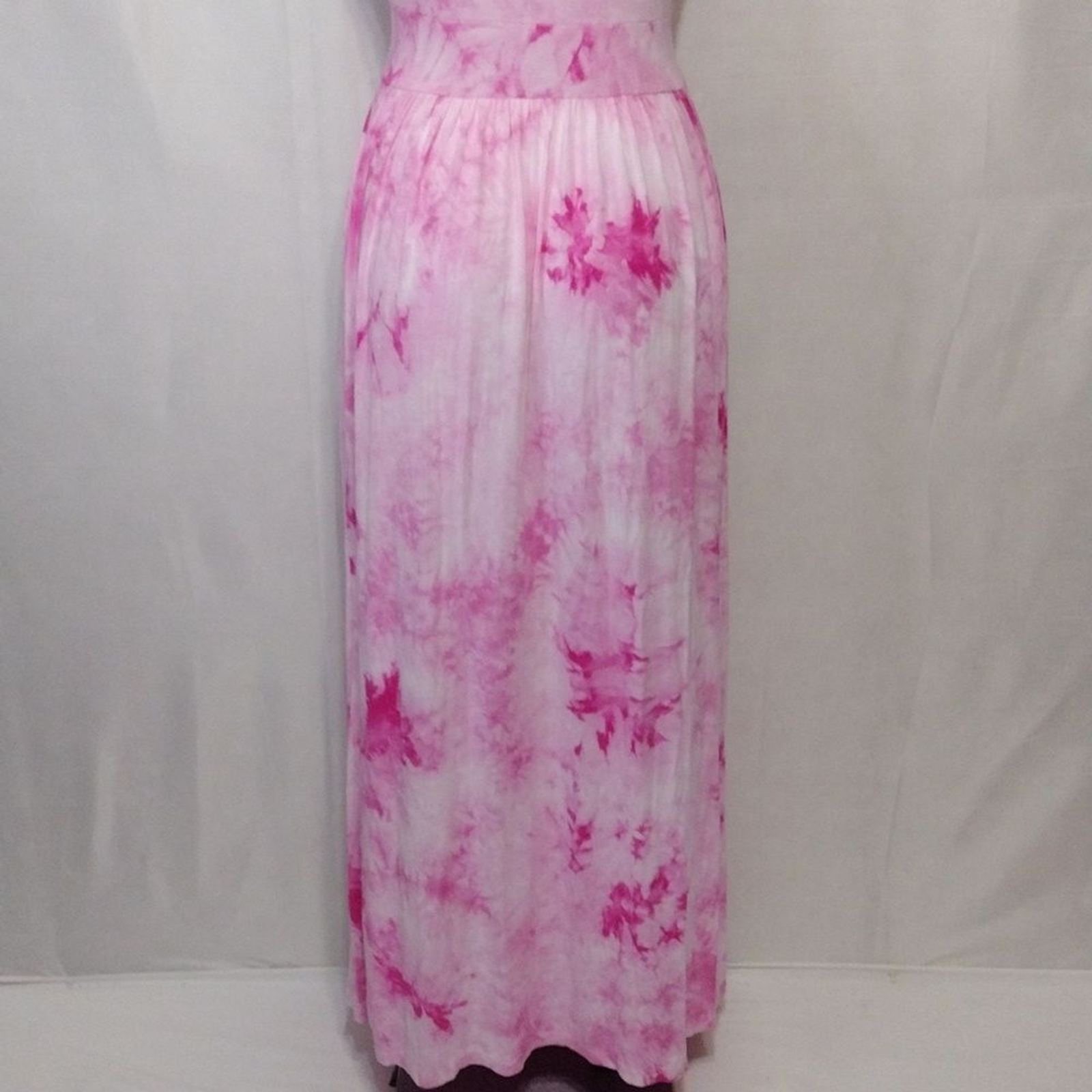 LILBETTER Pink Tie Dye Sleeveless Maxi Dress Beachwear Vacation Resort Medium