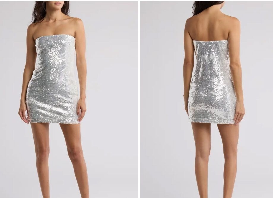 WAYF Jourdan Sloane Sequin Strap/Strapless Minidress NWT $89