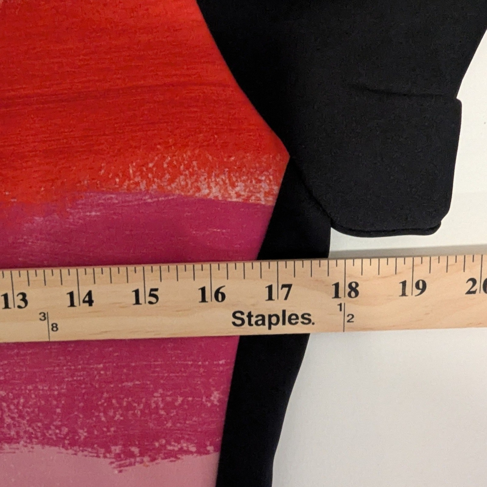 REED Black Red Pink Stripe Short Sleeve Scuba Sheath Dress Women’s Sz M Fitted