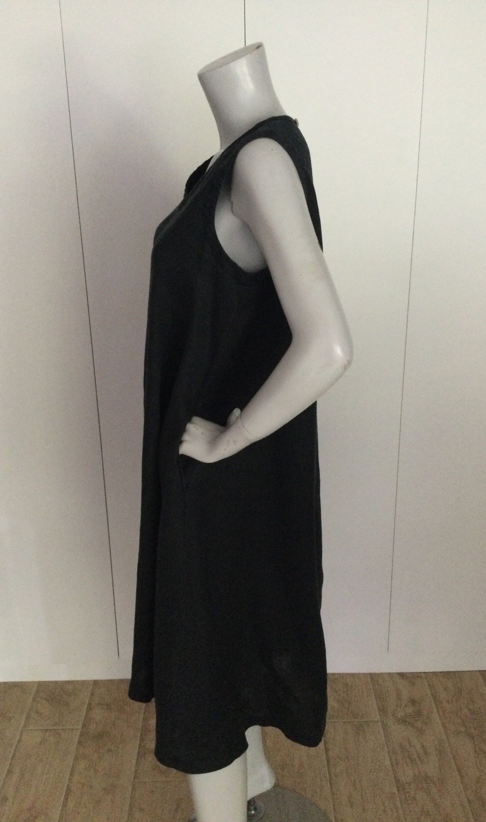 Muji Linen Black Dress Size M