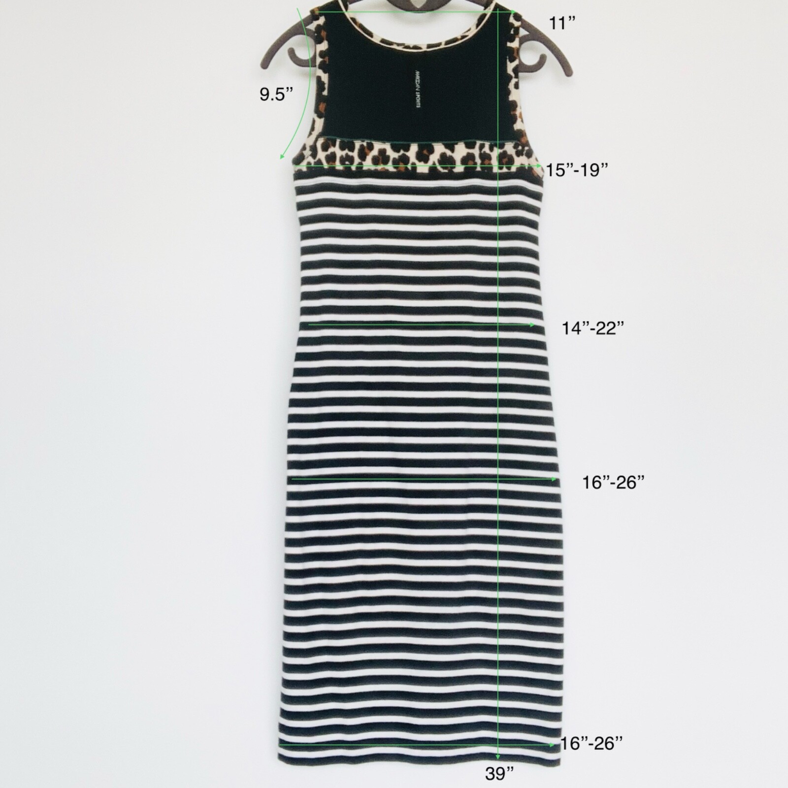 Marc Cain Cotton blend Ribbed Stretch Knee Length Sleeveless Lightweight Dress