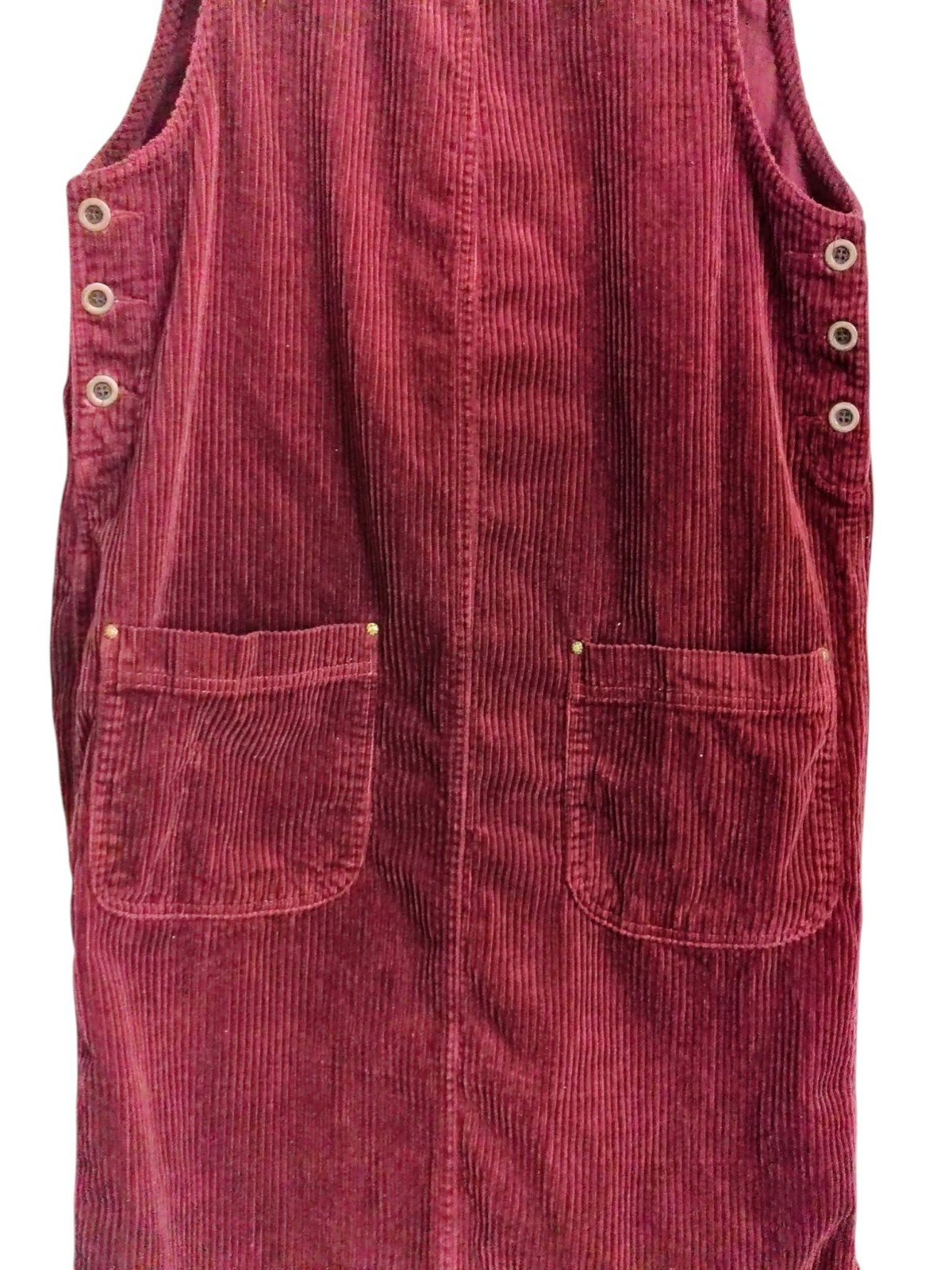 Ami Dress Purple Overalls Buttons Pockets 90s Corduroy Vintage