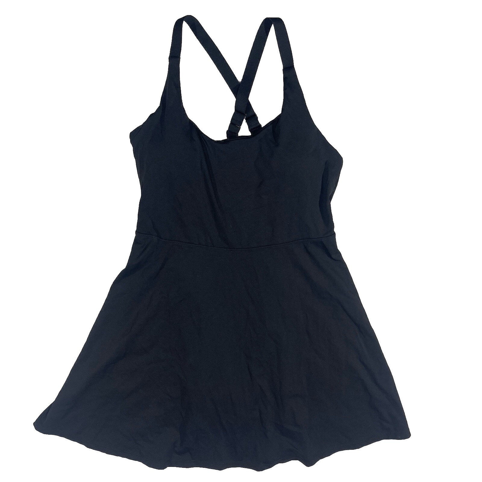 Luga Black Racerback Sports Dress with Built-in Shorts for Women Size Medium J2
