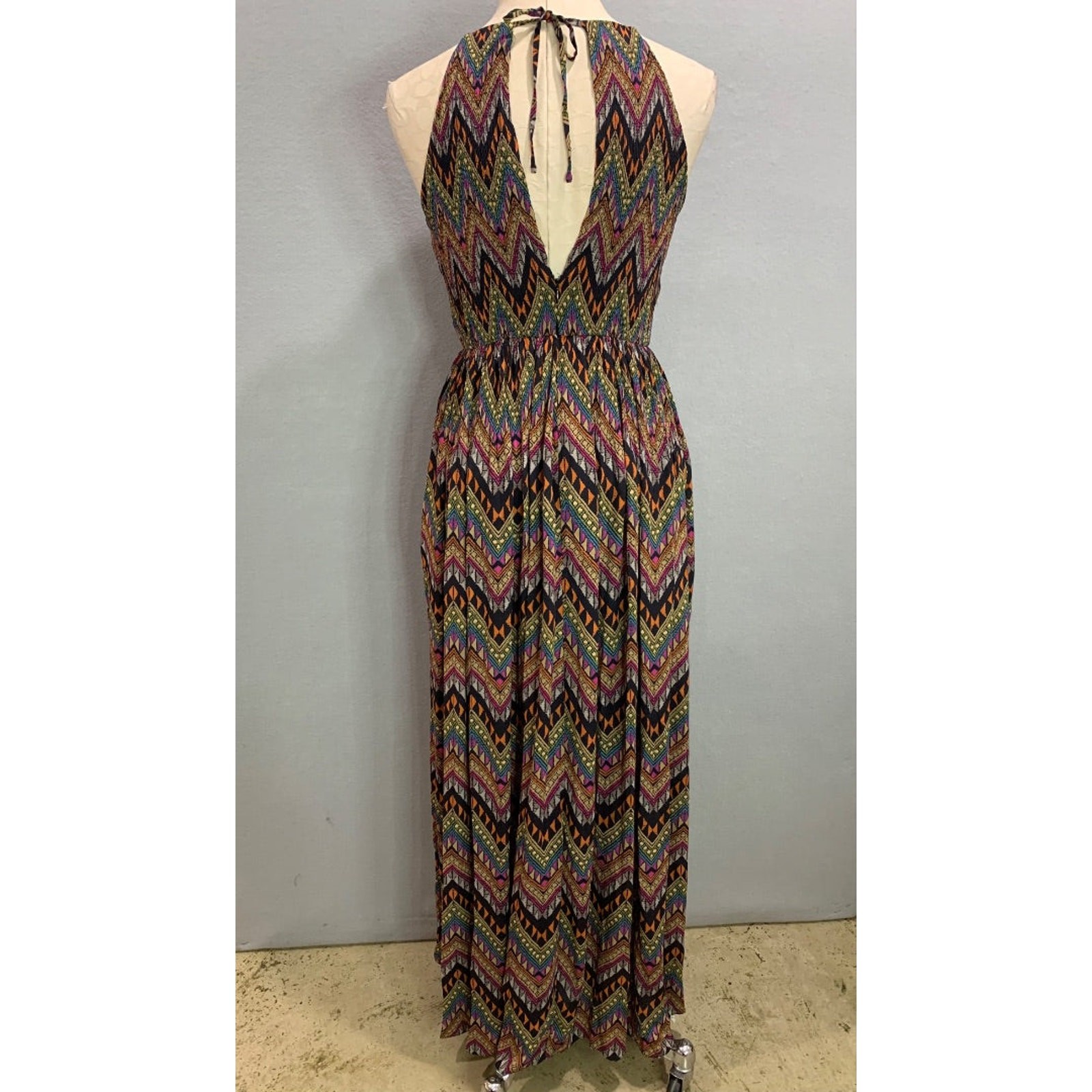 Small Junk Clothing New Tribal Aztec Print Maxi Dress Lined