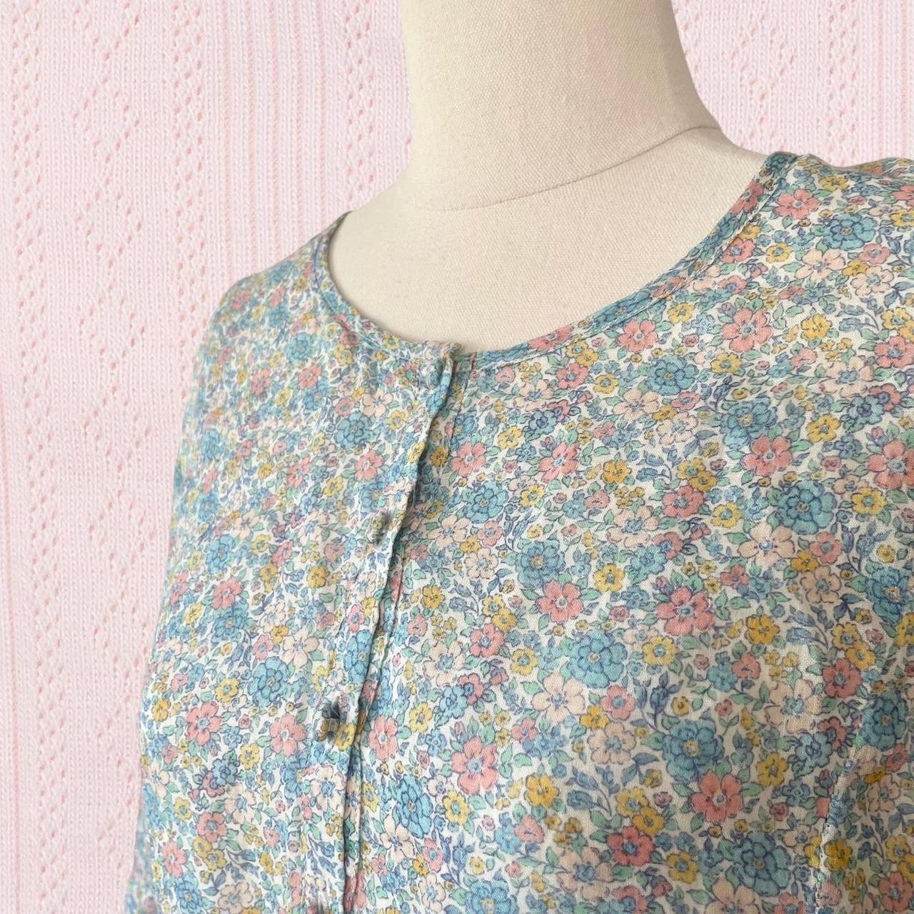 Oak Meadow Maxi Dress Size S Ditsy Floral Brand New Long Sleeves Peasent