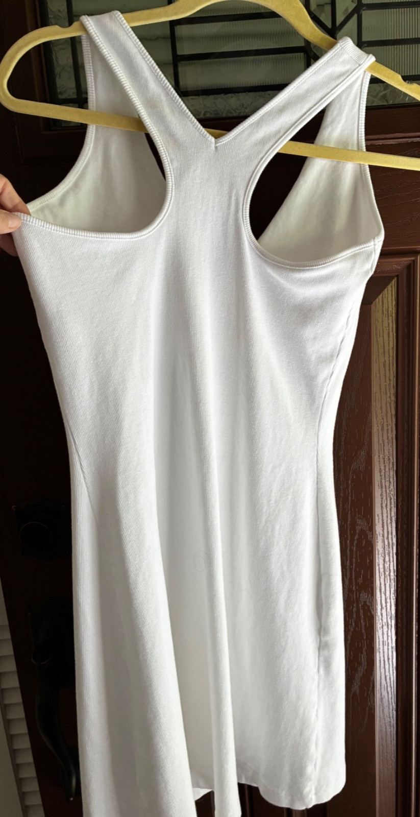 Victoria Secret Modal International Ribbed Active Dress M Cotton White Shelf Bra