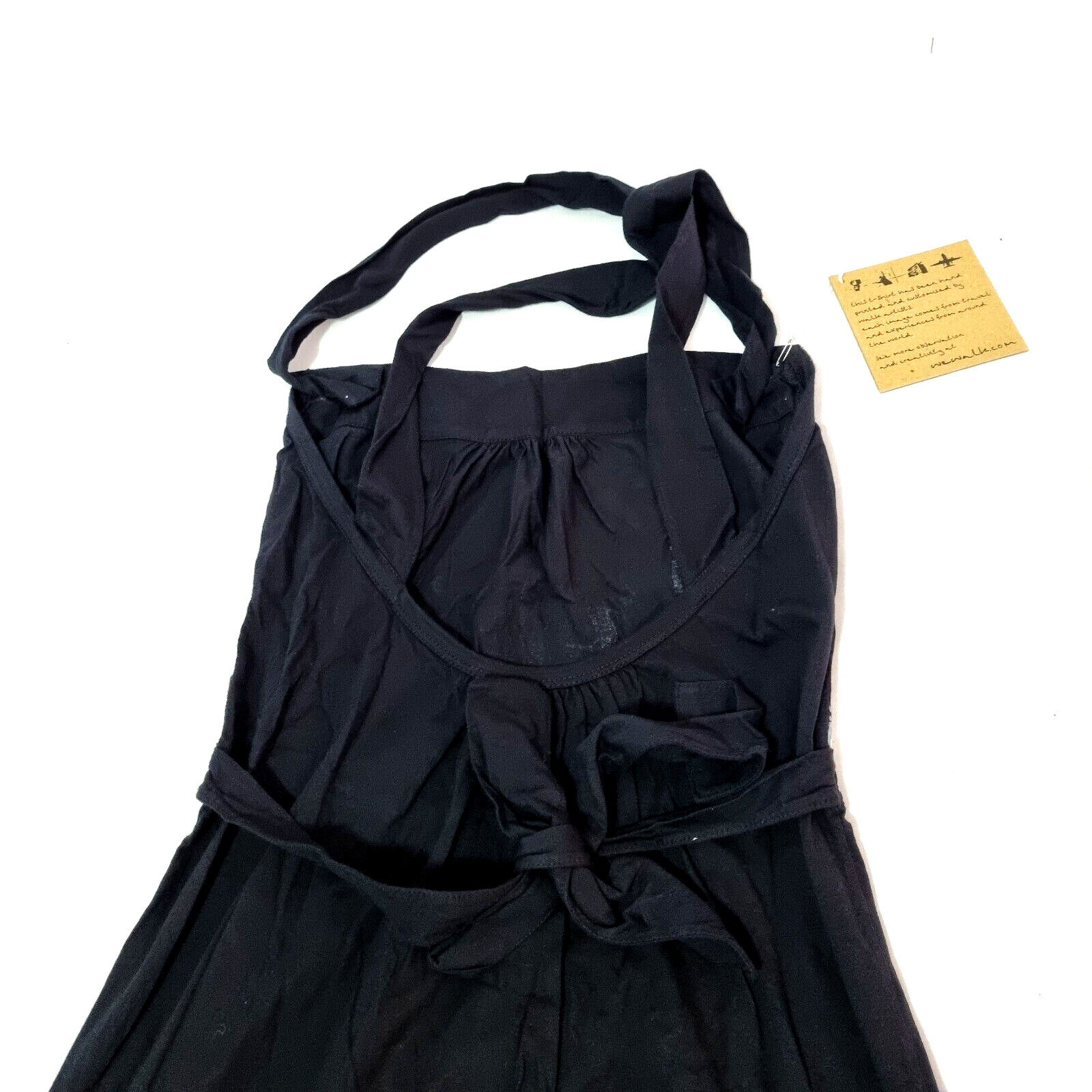 We Walk Women Dungaree Studio Waist Tie Size M Black White Hand Printed Art $59