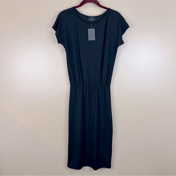 Lumiere Black Short Sleeve Black Dress Small New Goth Witchy Capsule Minimalist