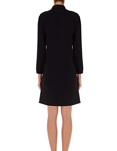 A|X ARMANI EXCHANGE Womens Collared Button Down Wrap Dress Color Black Size 10