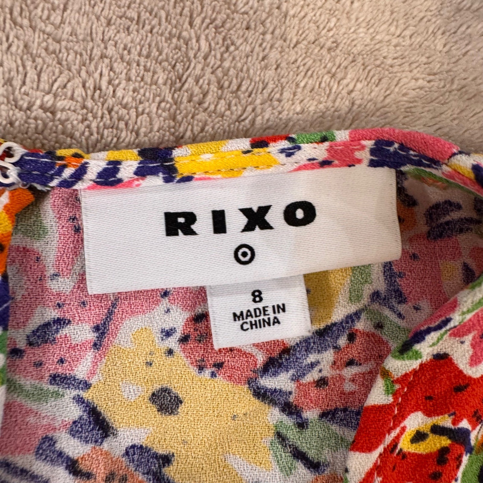 RIXO X Target Floral Maxi Dress Puff Coastal Resort Summer Party Wedding Sz 8