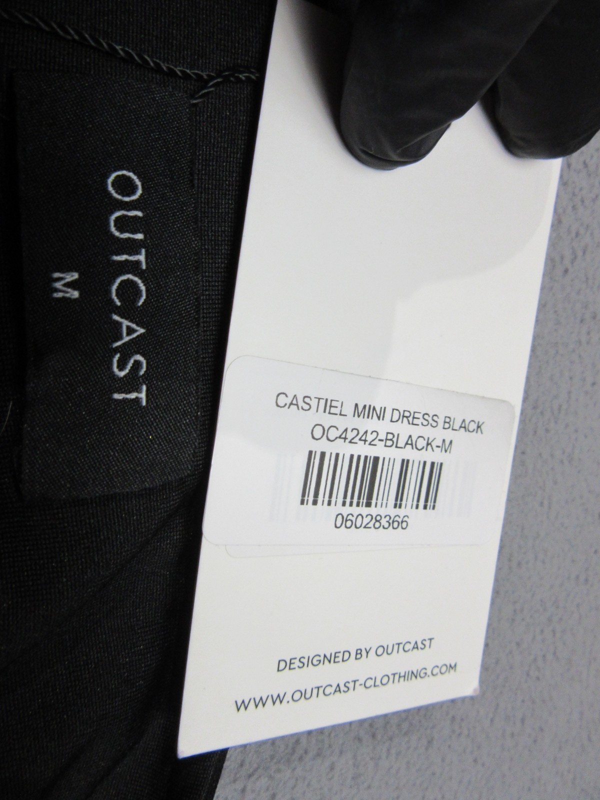 Outcast Dress Womens Medium Black Leather Castiel Mini Goth Party Alternative