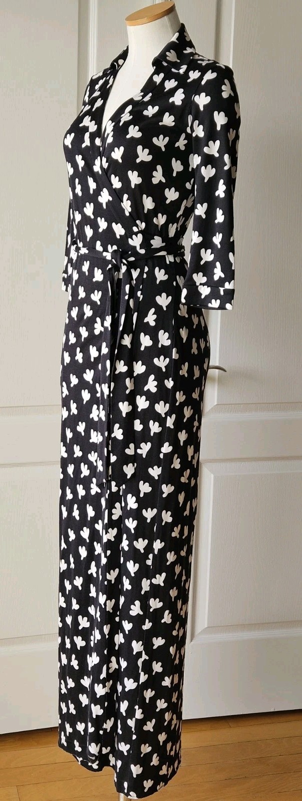RARE Diane von Furstenberg Size 2 Abigail Silk Jersey Maxi Wrap Dress DVF