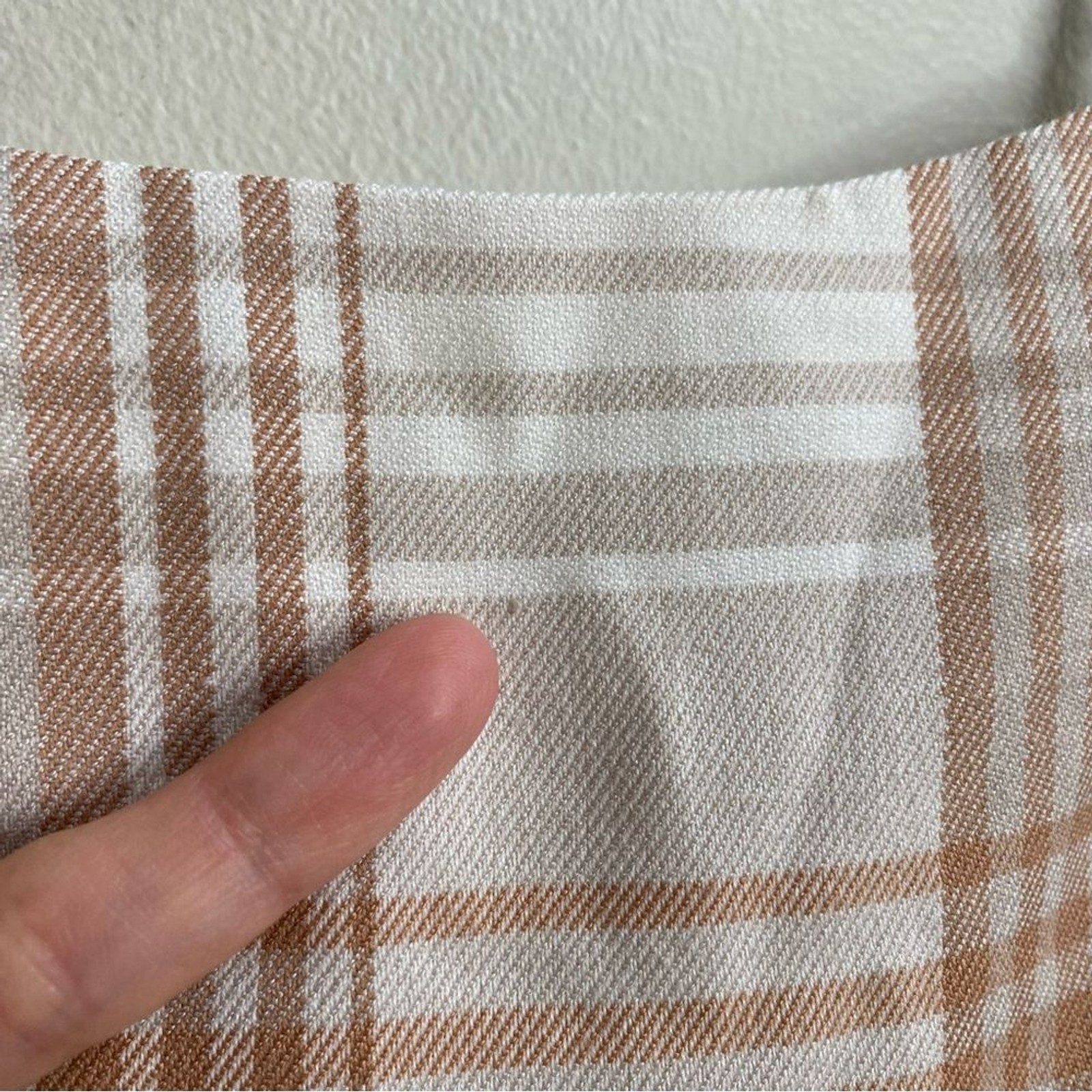 NWT Aeropostale Cream Tan Plaid Y2K Mini Dress Size Small
