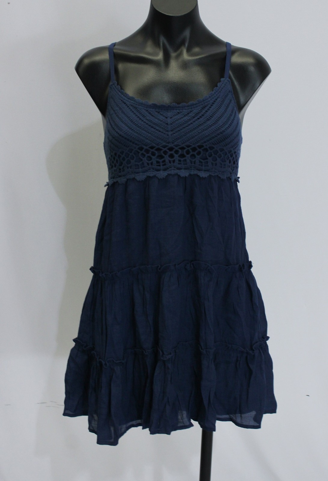 The General Good Women’s Sleeveless Alyssa Crochet Dress CA4 Navy Small NWT