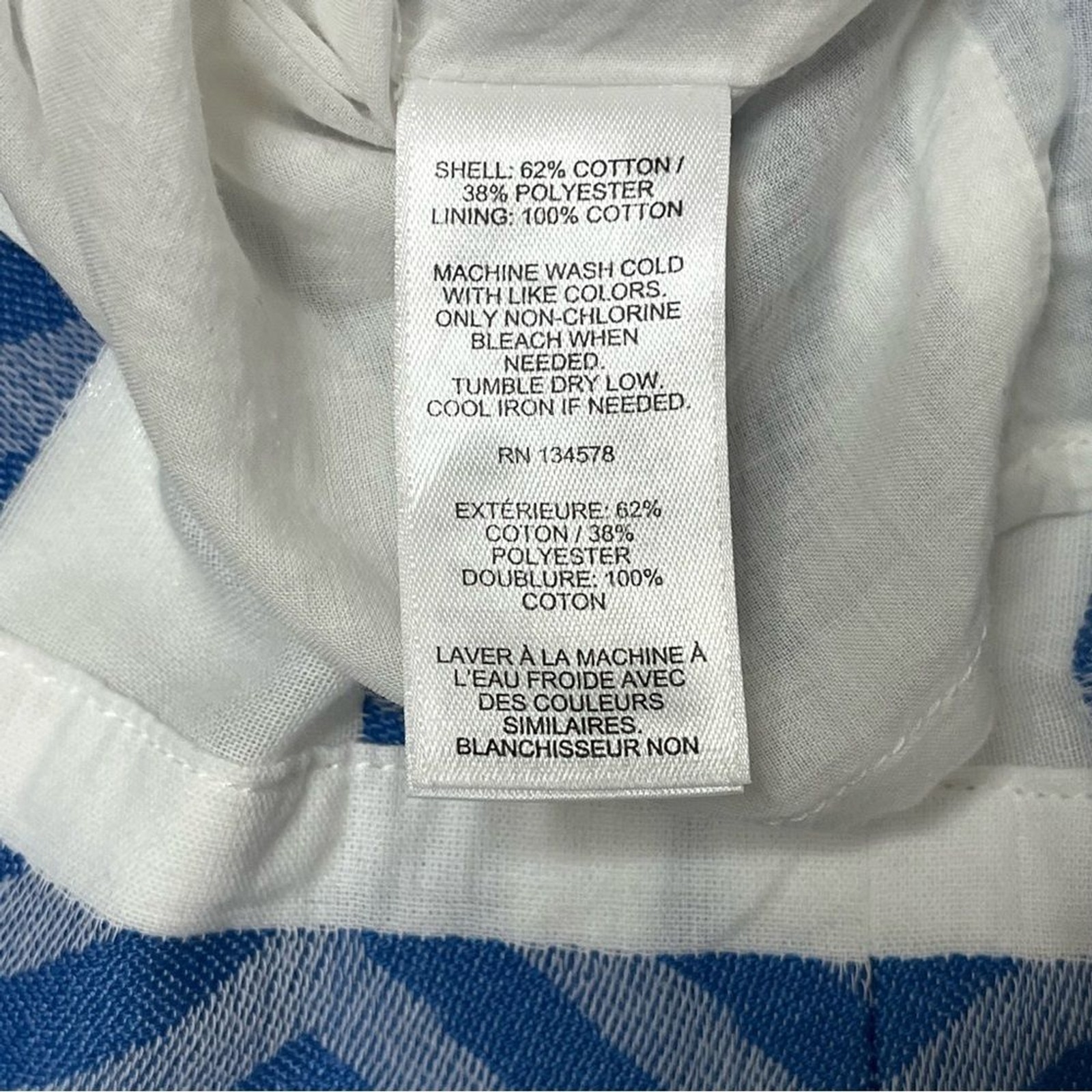 Vineyard Vines Harbor Performance White and Blue Tunic Mini Dress Size Small