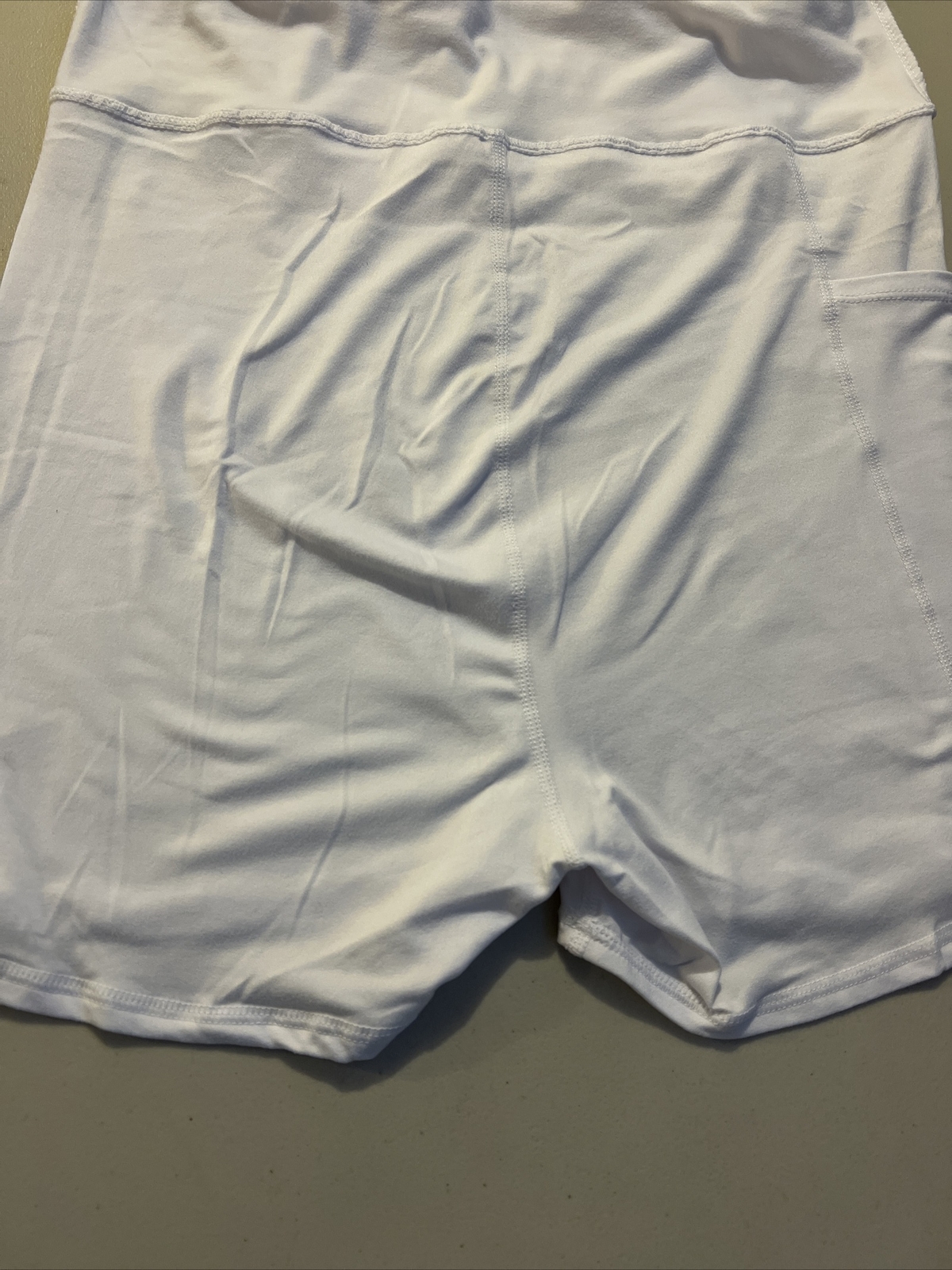 Kyodan Womens Mini Dress Large Chest-17.5” White Lined Built In Bra & Short NWT