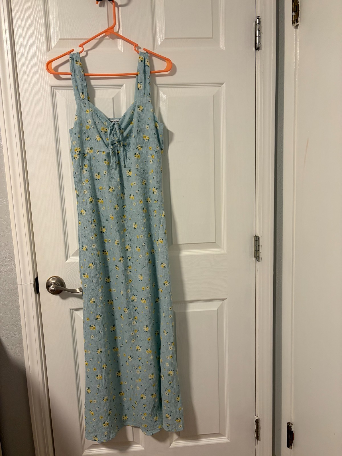 Madden Girl Light Blue Ditsy Floral Cami Maxi Dress Size Large L Sundress