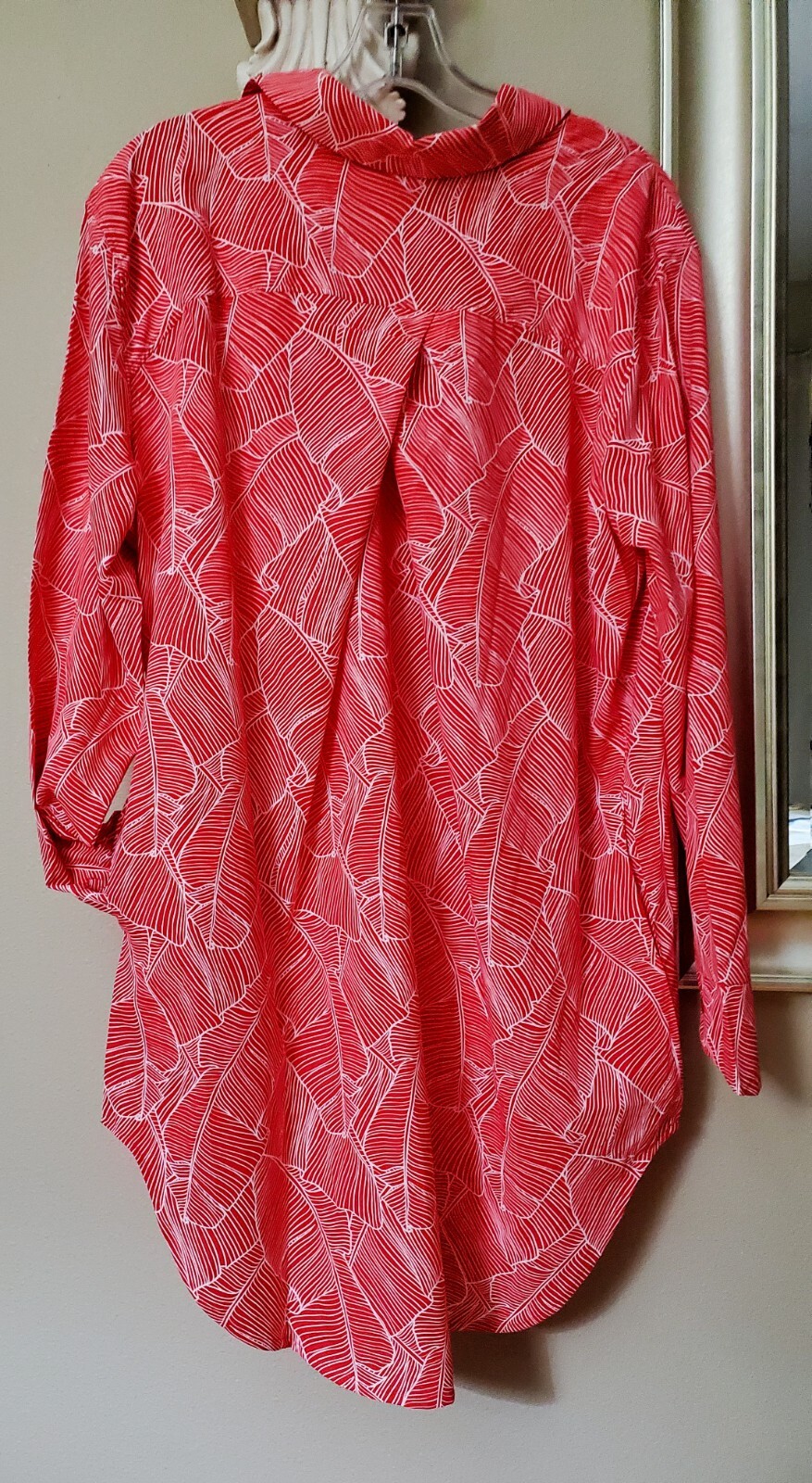 COOLIBAR Dress TOP LARGE UPF 50+ Beach Outdoor Pockets Relaxed Fit