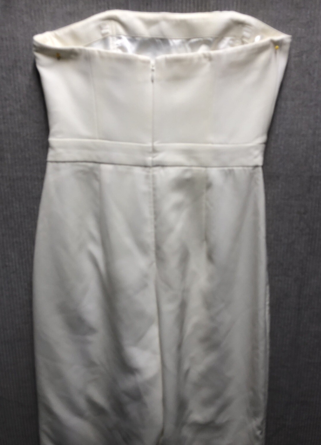 White House Black Market Strapless Jumper Size 0 Off White Split Layered Front