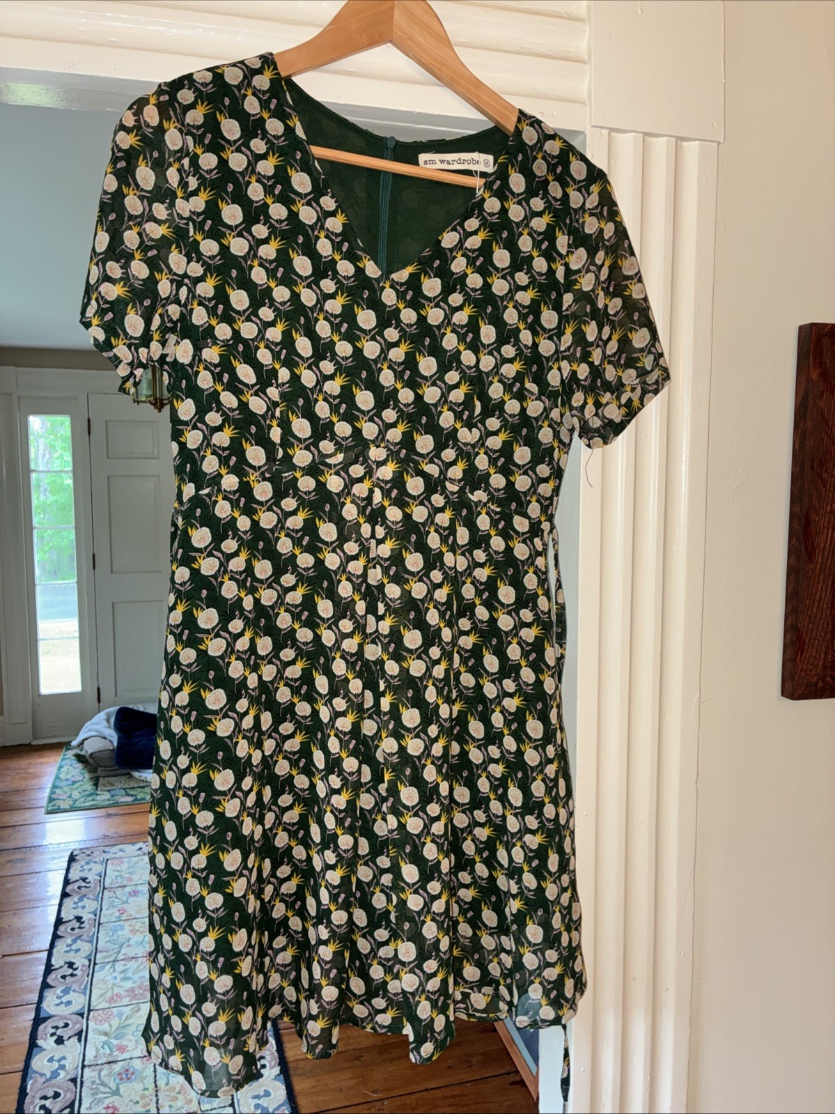 SM Wardrobe Retro Style Dandelion Dress Women’s Fully Lined Medium new No Tags