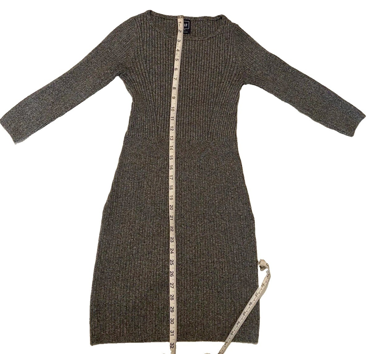 Gap Grey Marbled Bodycon Stretchy Dress Cotton Blend XS/S