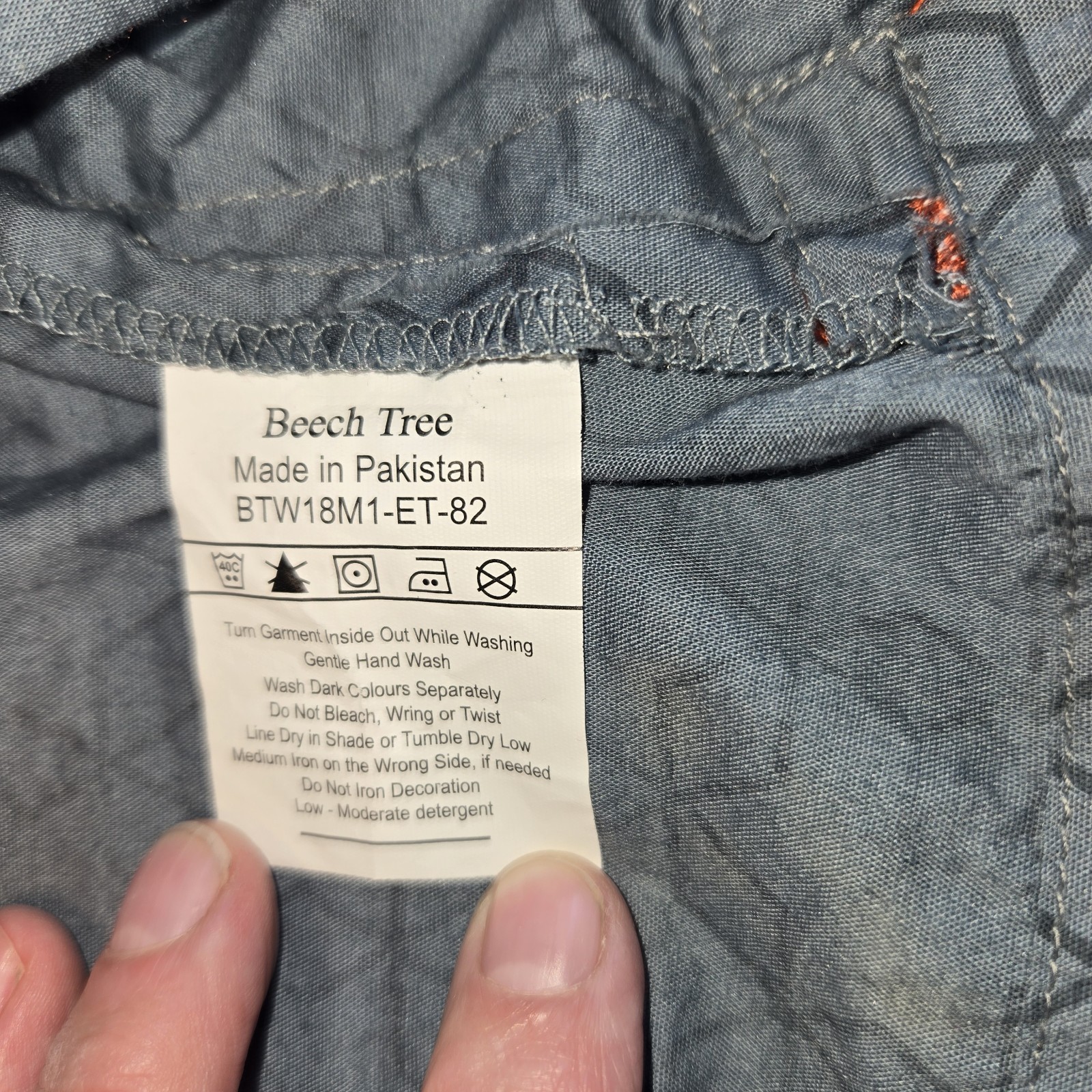Beechtree Dress with Embroidered Trees and Pearl Button Size 8