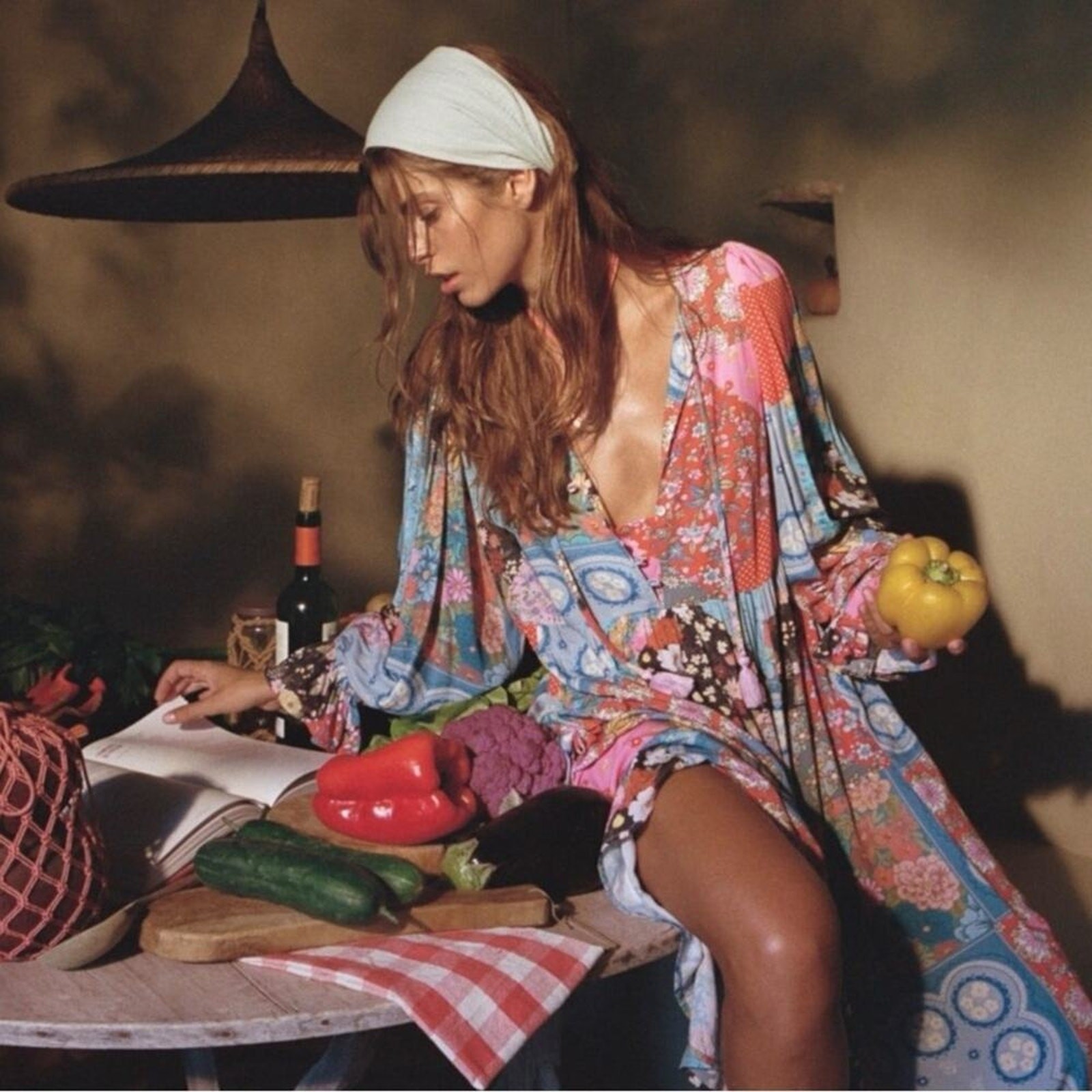 Spell & the Gypsy Bohemian Patchwork 70s Witchy Cha Cha Maxi Dress Size Small