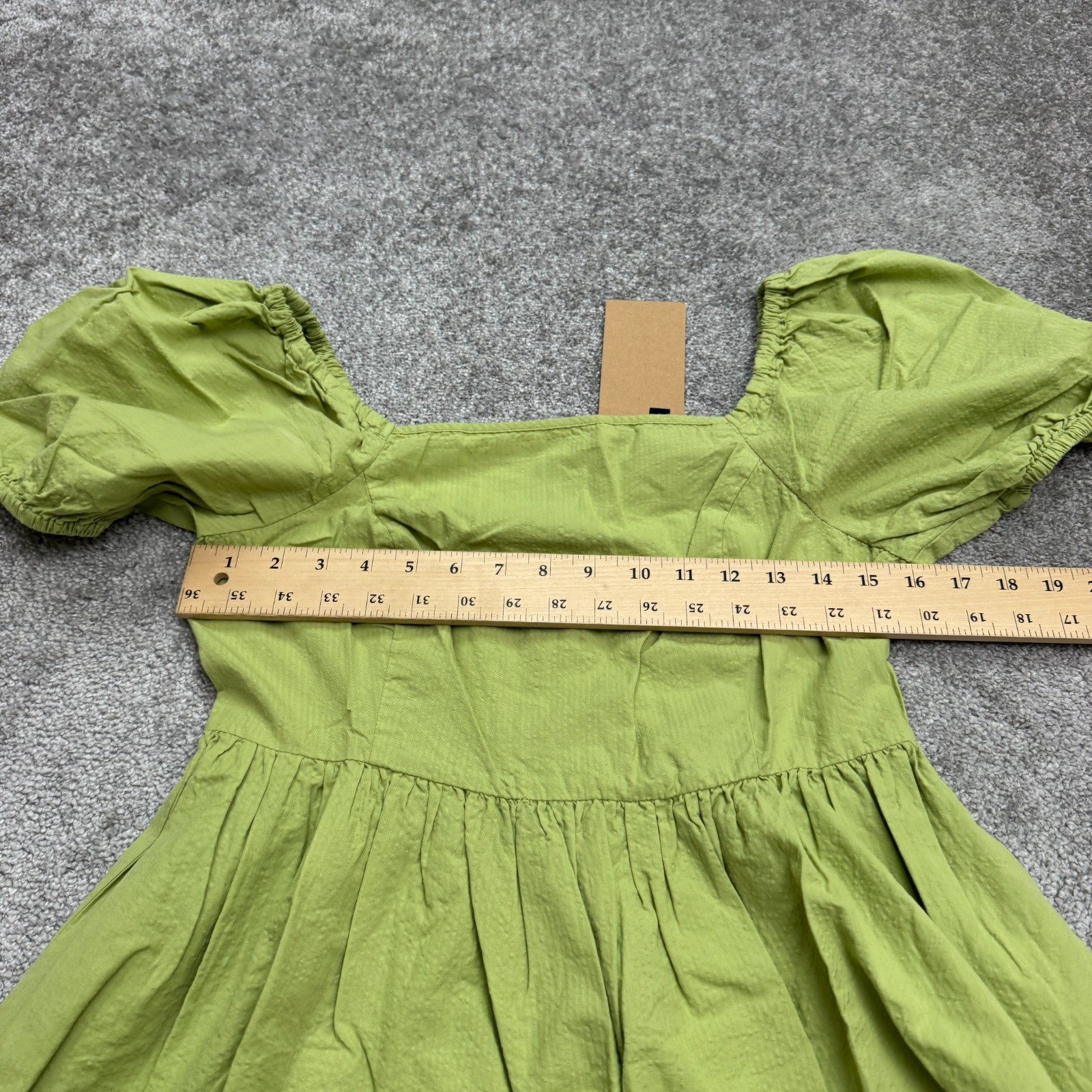 Princess Highway Modcloth Sanda Puff Sleeve A-Line Mini Dress Women 10 Green NWT