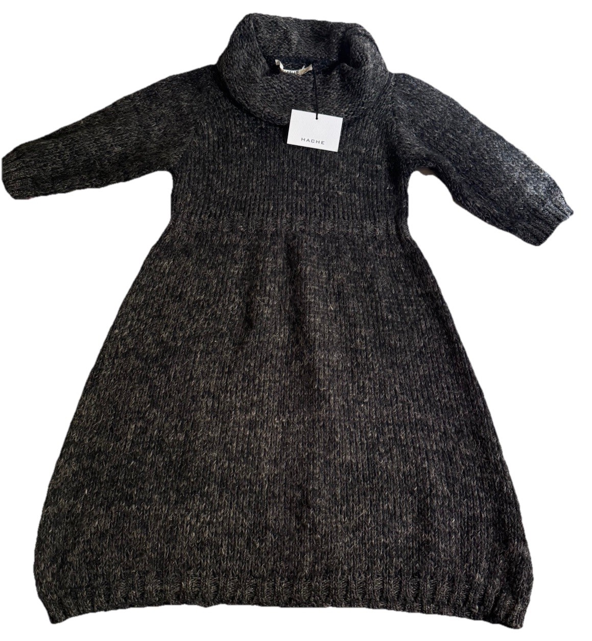 Beautiful Designer HACHE Ladies Cotton Dress Size 46 Gray ITALY NEW With Tags!