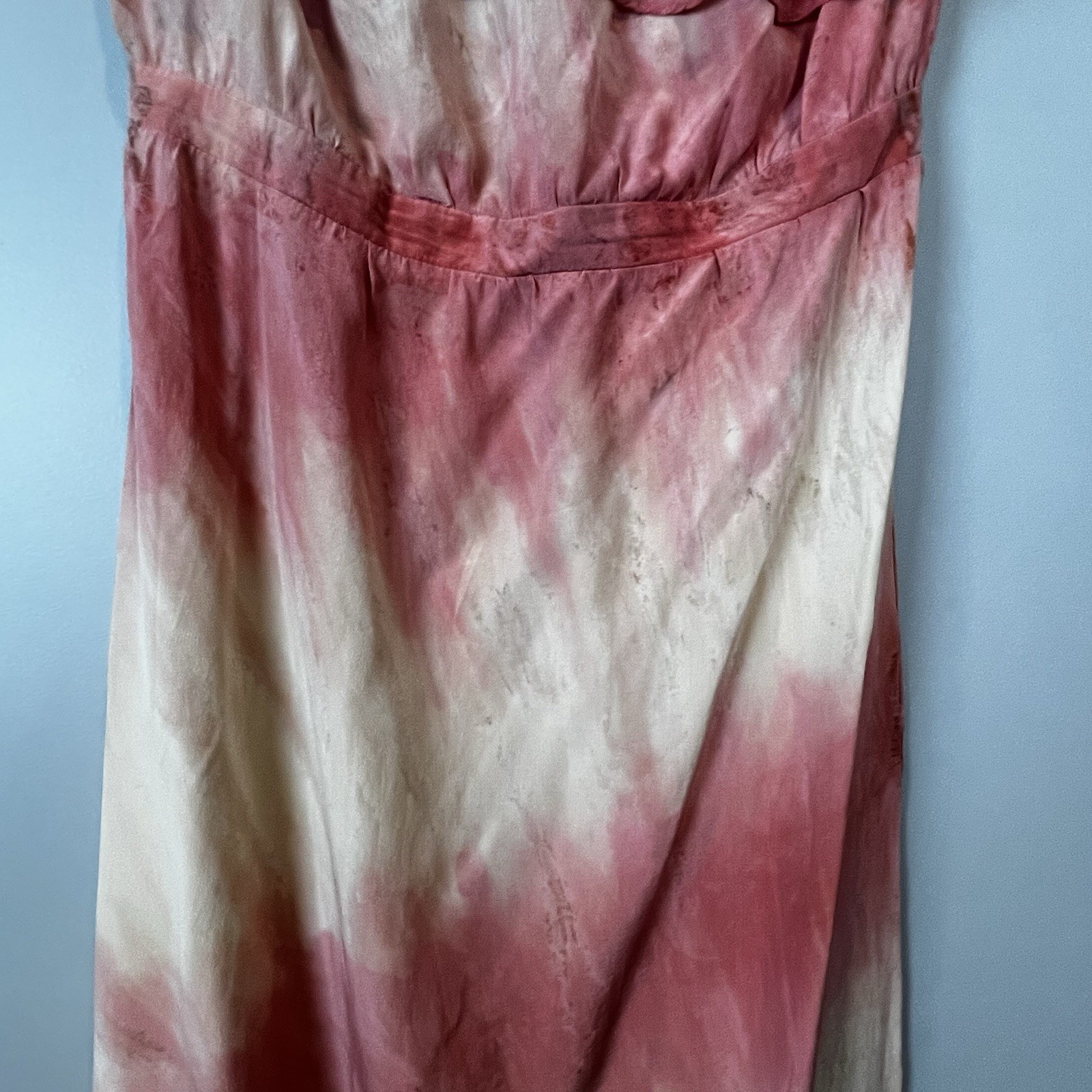 Gypsy 05 Taylor Ruffle Maxi Dress Pink Coral Tie Dye ASO Ariana Size Medium