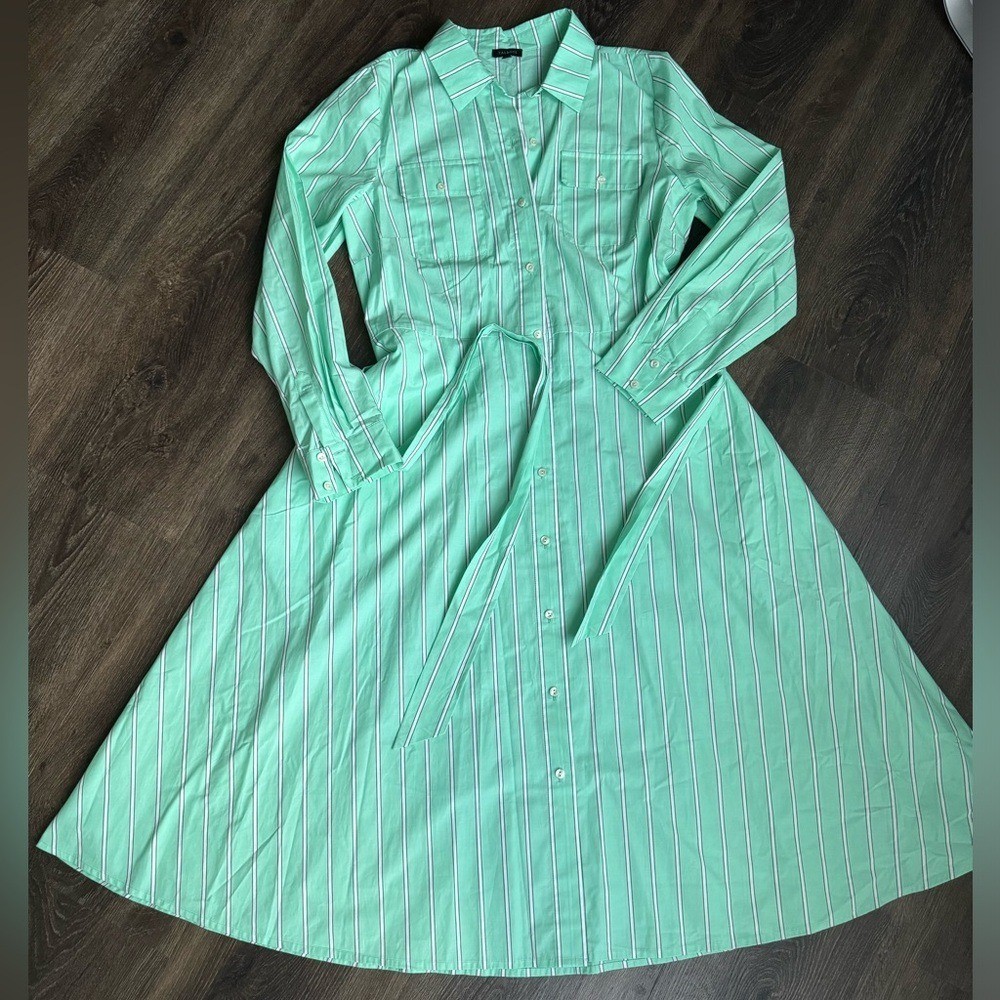 New! CLASSIC POPLIN SHIRTDRESS – STRIPE Gorgeous 100% cotton button down